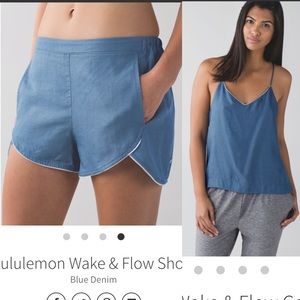 Lululemon Wake & Flow Camisole & Short Set